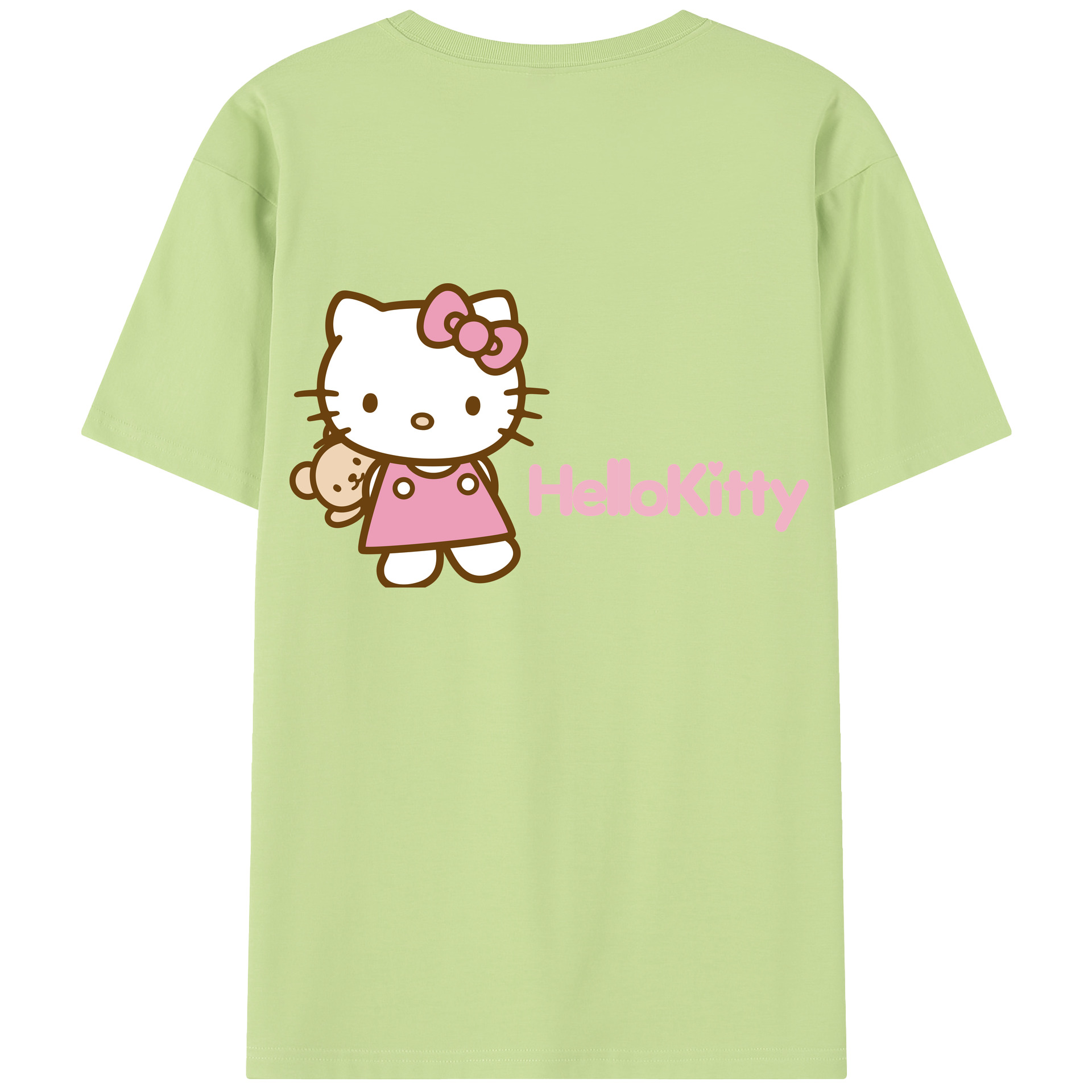（画像用） Hello Kitty ハローキティ 綿100％半袖Tシャツ（背面プリント）